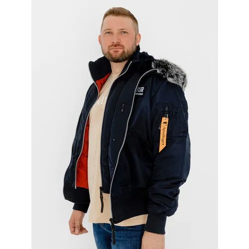 Бомбер Apolloget, размер XL, синий