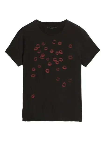Футболка с рисунком Pucker Up John Varvatos, черный