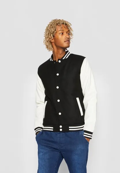 Бомбер Chaquetas Urban Classics OLDSCHOOL COLLEGE, цвет black / white