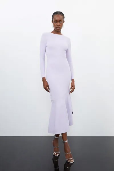 Асимметричное платье макси премиум-класса с драпировкой Karen Millen, фиолетовый