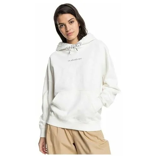 Худи Quiksilver, оверсайз, средней длины, размер L, белый