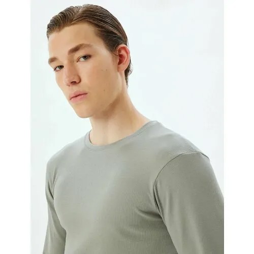 Лонгслив KOTON, размер S, , серый