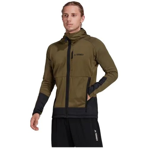 Олимпийка adidas, утепленная, размер XL, зеленый
