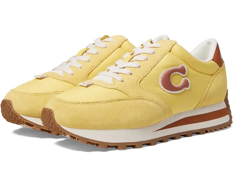 Кроссовки COACH Runner Puffy Nylon Sneaker, цвет Daffodil