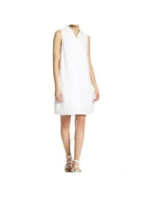 BEACHLUNCCHLOUNGE COLLECTION Женское белое мини-платье без рукавов с разрезом на шее L