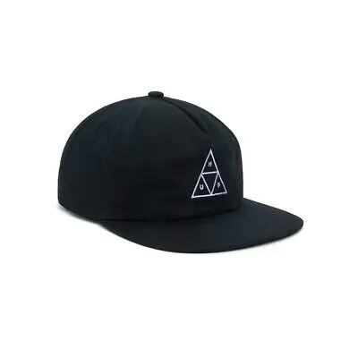 Кепка HUF Worldwide Set Triple Triangle Snapback Hat (черная) с 5 панелями