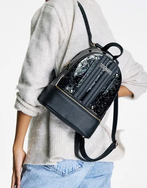Черный рюкзак с тиснением River Island-Черный цвет