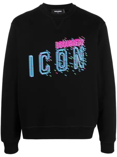 Dsquared2 толстовка Icon с логотипом, черный