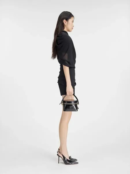 Драпированное мини-платье Кастанья Jacquemus, черный