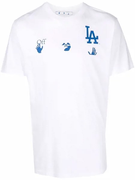 Off-White футболка LA Dodgers с логотипом