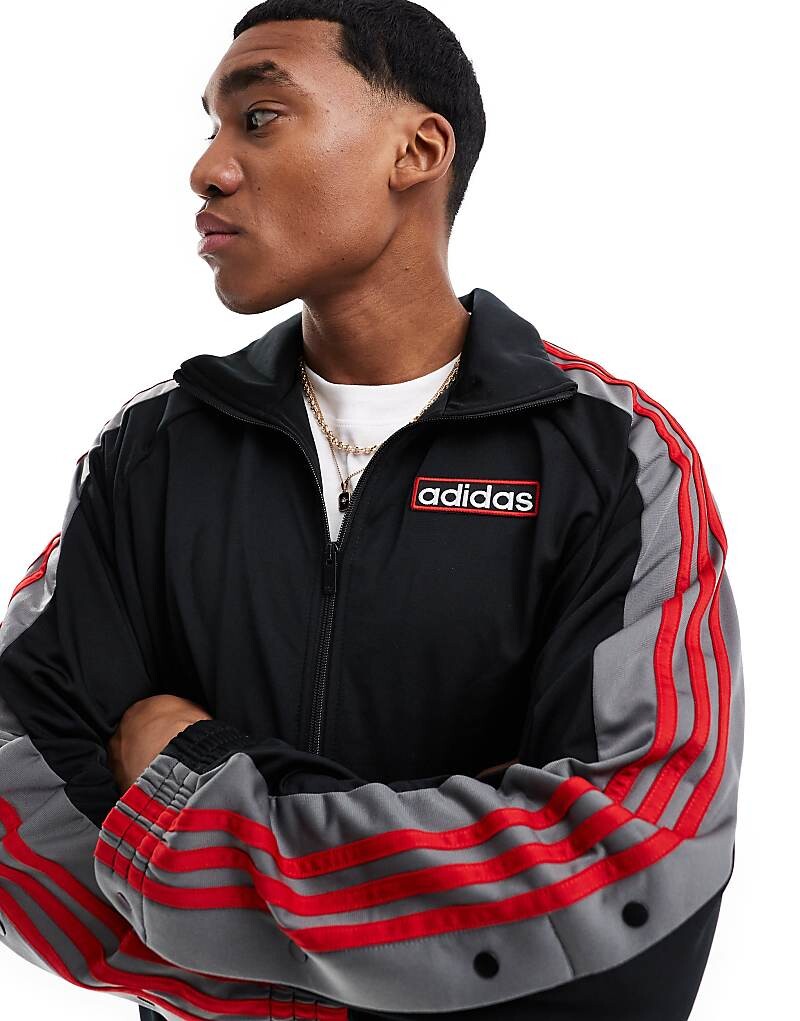Adidas – Adicolor Adibreak – Черно-красная спортивная куртка