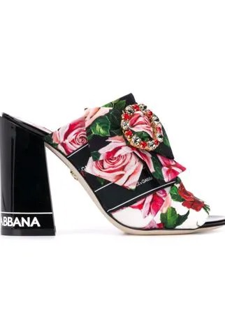 Dolce & Gabbana мюли с цветочным принтом