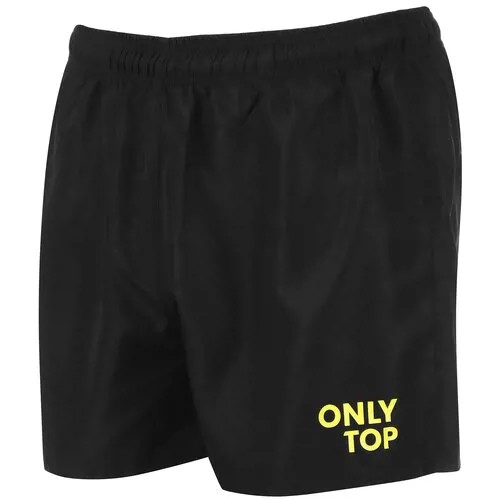 Шорты спортивные ONLYTOP unisex black, размер 48