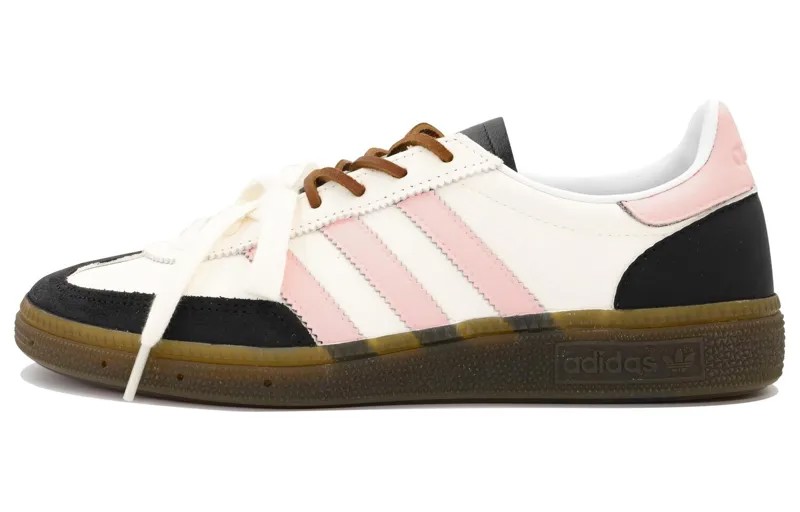 Кроссовки adidas originals Handball Spzl Skateboarding Shoes Unisex Low-top White/black/pink, черный/розовый