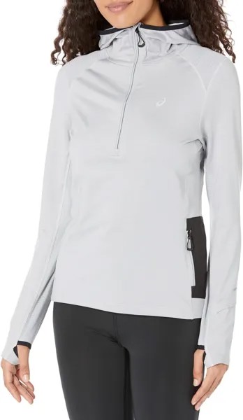 Толстовка с длинными рукавами для зимнего бега ASICS, цвет Glacier Grey/Performance Black