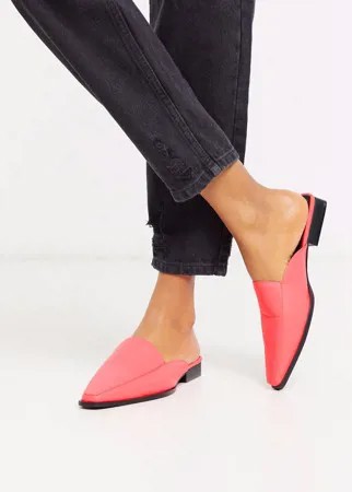 Ярко-розовые мюли ASOS DESIGN-Розовый цвет
