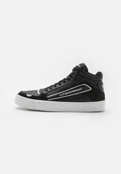 Высокие кеды BASKET RETRO UNISEX EA7 Emporio Armani, черный/белый