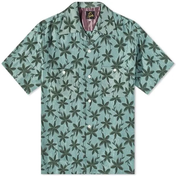 Рубашка Needles Floral Jacquard One Up Vacation, зеленый