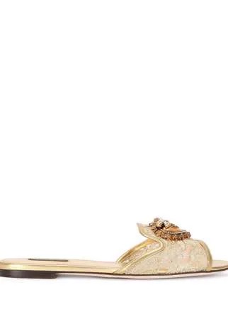 Dolce & Gabbana декорированные шлепанцы