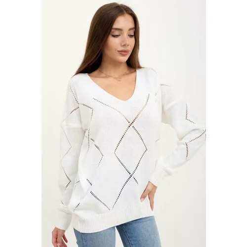 Пуловер Lika Dress, размер 48-50, белый