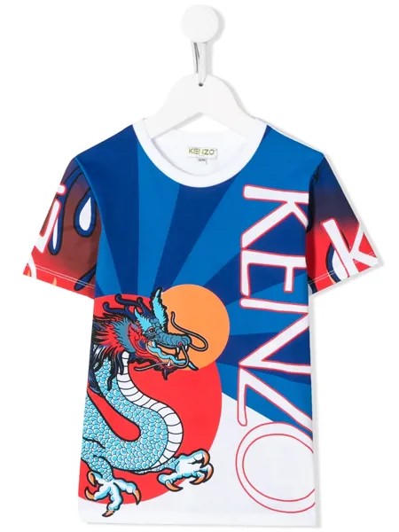 Kenzo Kids футболка с принтом