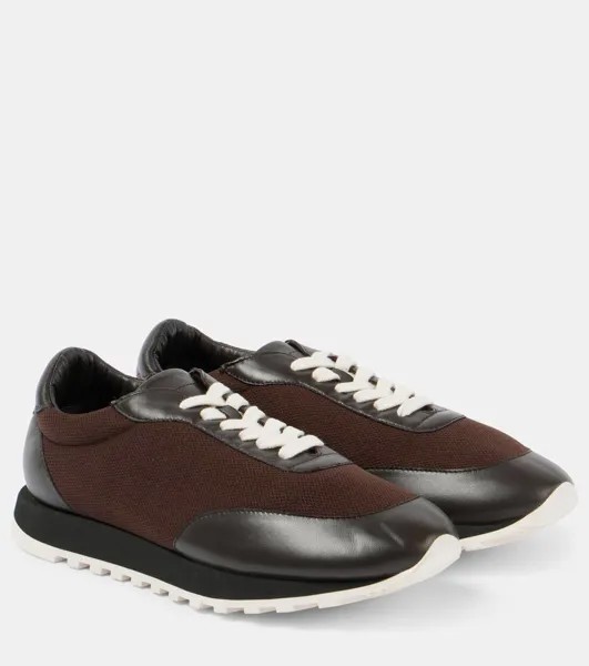 Кроссовки Owen с кожаной отделкой The Row, цвет brown/brown