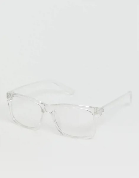 Квадратные солнцезащитные очки с прозрачной оправой SVNX-Очистить