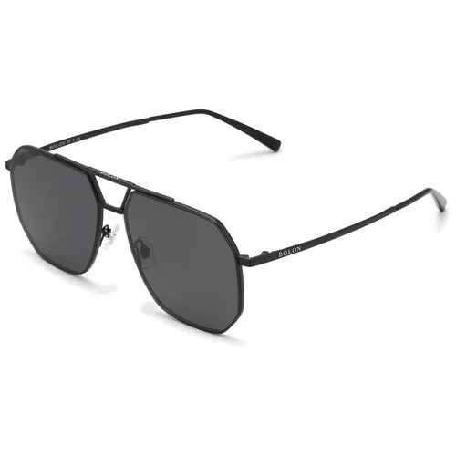 Солнцезащитные очки BOLON, авиаторы, оправа: металл, с защитой от УФ, поляризационные, для мужчин, черный