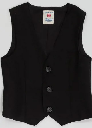 Черный классический жилет Button Blue