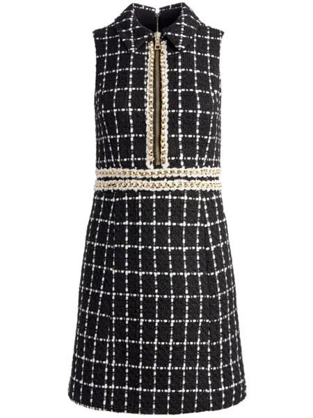 Alice + olivia твидовое платье Ellis, черный