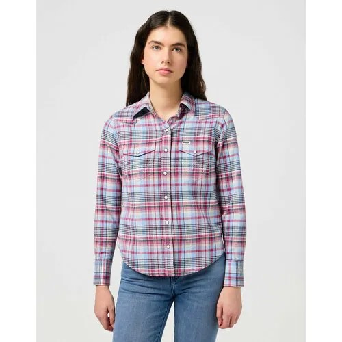 Рубашка Wrangler, размер S, красный, голубой