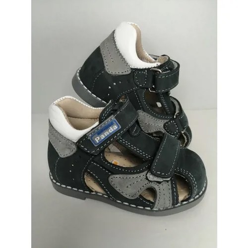 Сандалии Mini-Shoes, натуральный нубук, усиленный задник, комплект 2 шт., размер 17, серый
