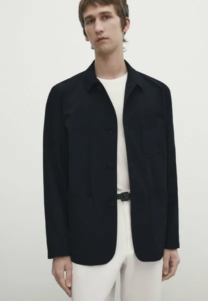 Демисезонная куртка Massimo Dutti, темно-синий