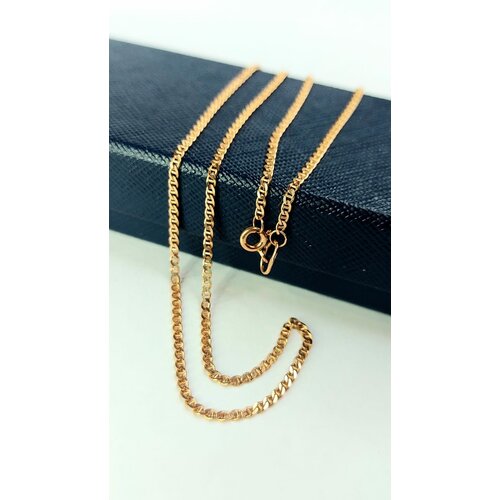 Цепь SKOROBOGATOV JEWELRY, красное золото, 585 проба, полновесная, плетение улитка, длина 45 см., средний вес 3.7 гр.