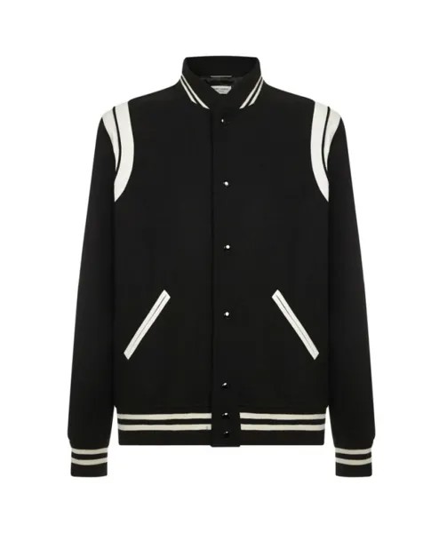 Шерстяная куртка Тедди Saint Laurent, черный