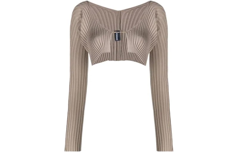 Женский укороченный топ Jacquemus, цвет Brown