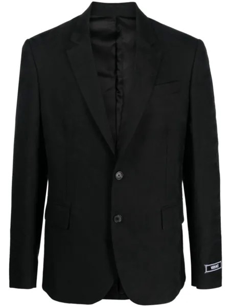 Versace пиджак Barocco Silhouette из вирджинской шерсти, черный