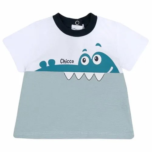 Футболка Chicco, размер 56, белый, голубой
