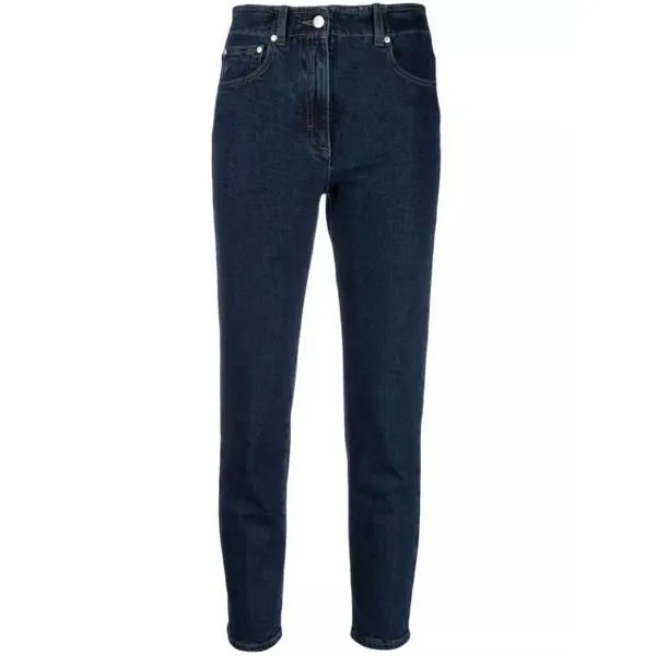 Джинсы slim-cut blue denim jeans Peserico, черный