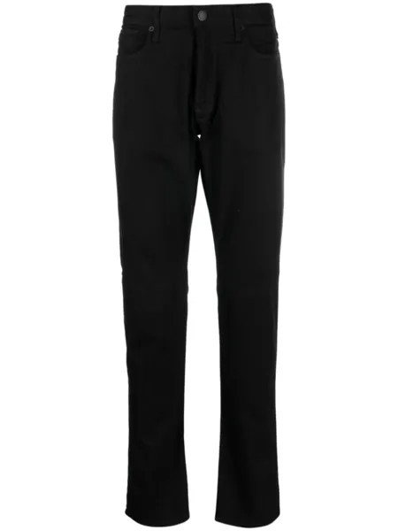 Emporio Armani прямые джинсы с логотипом, черный