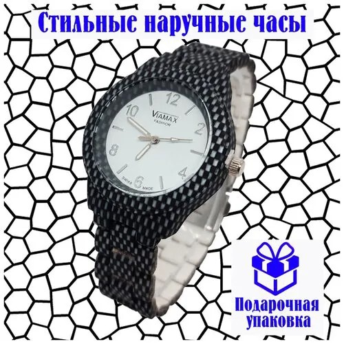 Наручные часы Viamax Часы женские кварцевые Viamax Checks, черный