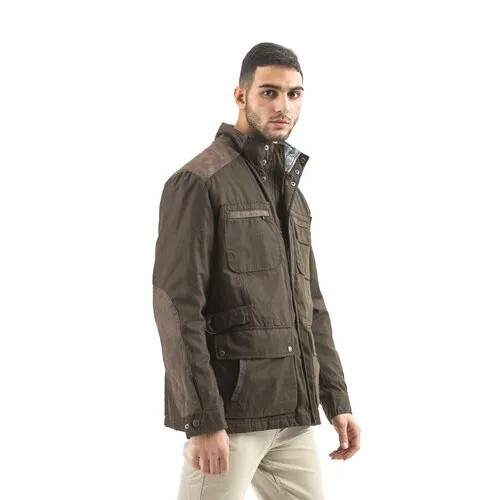 Куртка-рубашка GF Ferre, демисезон/зима, силуэт прямой, карманы, водонепроницаемая, регулируемые манжеты, внутренний карман, без капюшона, ветрозащитная, герметичные швы, подкладка, утепленная, дополнительная вентиляция, манжеты, размер 52, коричневый