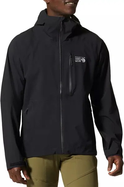 Мужская эластичная куртка от дождя Mountain Hardwear с озоновым эффектом, черный