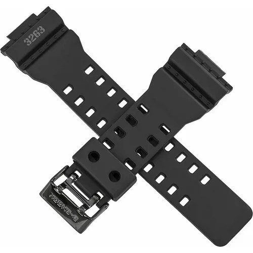 Ремешок CASIO, матовая фактура, застежка пряжка, водонепроницаемый, для мужчин, диаметр шпильки 2 мм., размер 16мм, черный