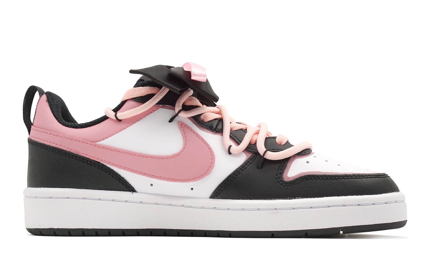Кроссовки Nike Court Borough Skateboarding Shoes Women's Low-top Black/powder, черный/розовый