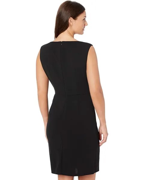 Платье Donna Morgan Petite Mini Dress with Twist At Waist, черный