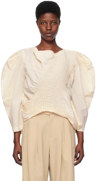 Белоснежная утягивающая блузка Issey Miyake
