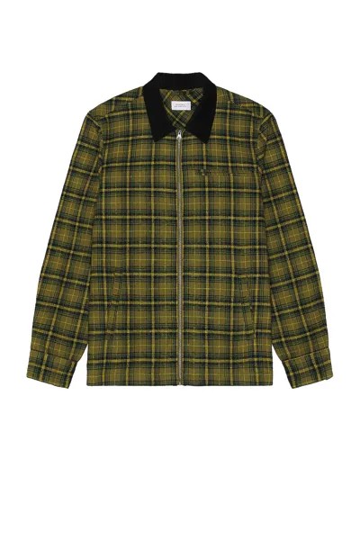 Рубашка Saturdays Nyc Ryan Zip Front Flannel Shirt, цвет Mayfly