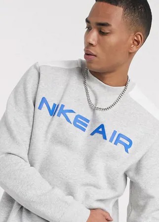 Серый свитшот с круглым вырезом Nike Air