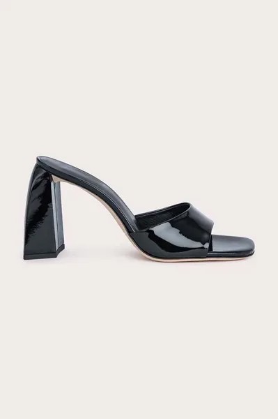 Кожаные тапочки Michele By Far, черный